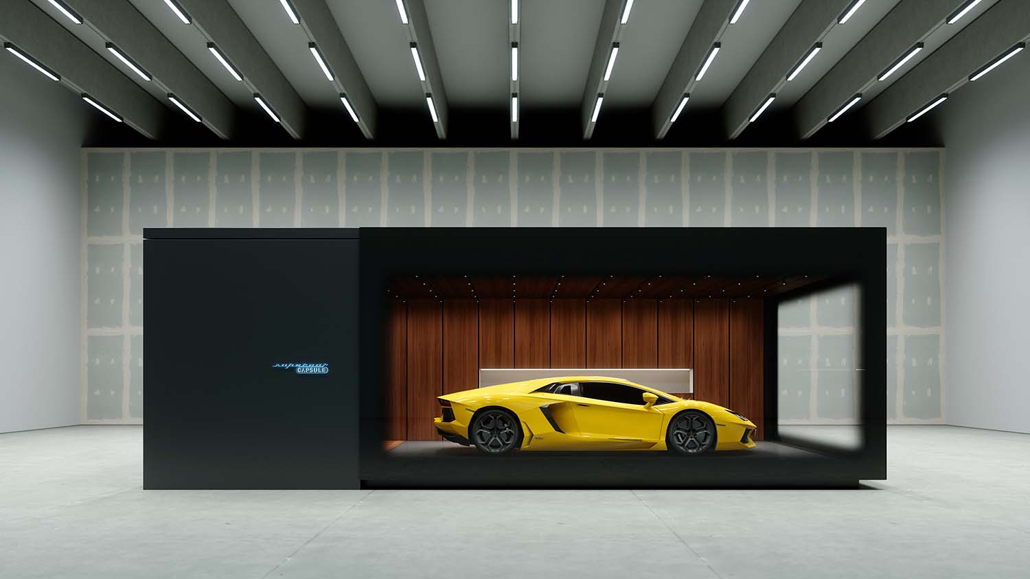 Superfuturedesign Try To Showcase Your Luxury Car In A Space Designed Just For It Supercar Capsule