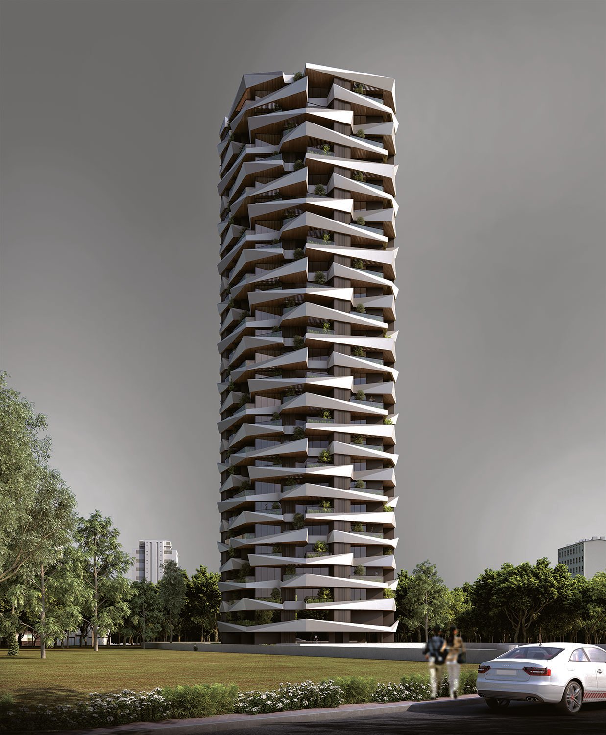 Sanjay Puri Architects - Sky Deck 72, a towering apartment